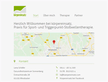 Tablet Screenshot of koerpereinsatz.com